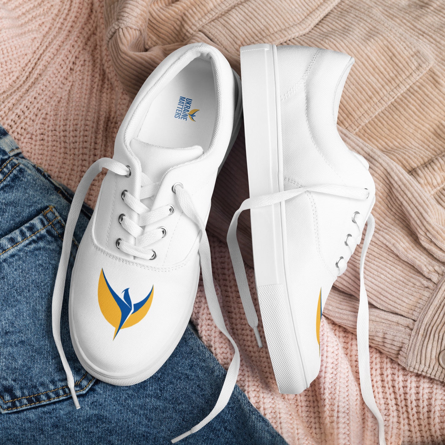Men’s Lace-up White Canvas Shoes - Phoenix
