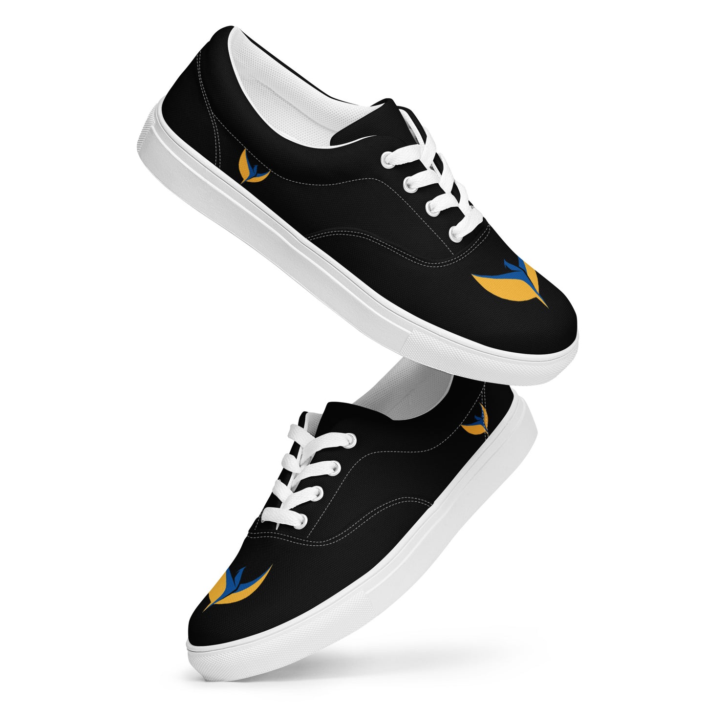Men’s Lace-up Black Canvas Shoes - Phoenix