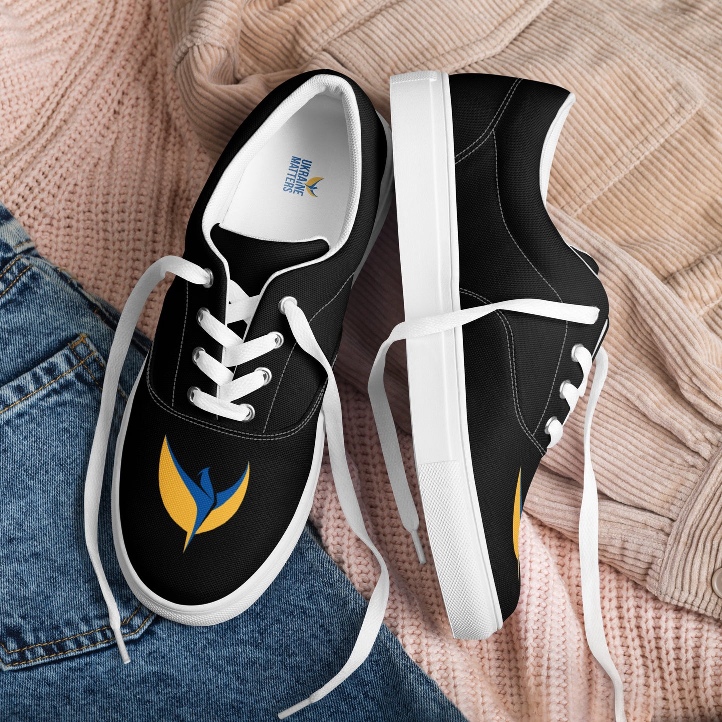 Men’s Lace-up Black Canvas Shoes - Phoenix