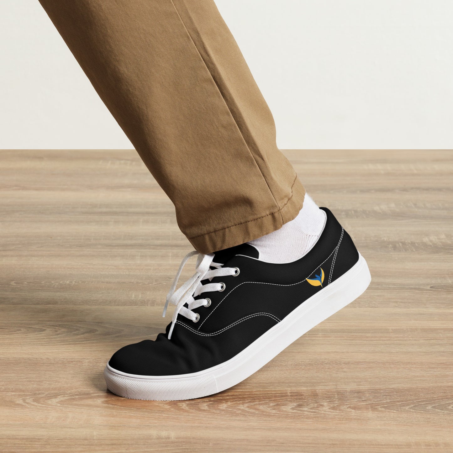 Men’s Lace-up Black Canvas Shoes - Phoenix Incogni