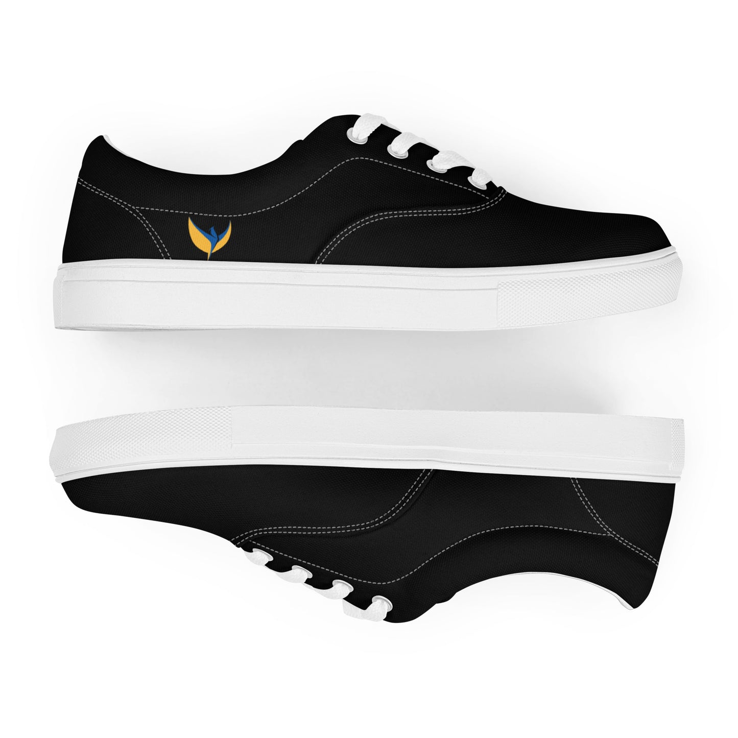 Men’s Lace-up Black Canvas Shoes - Phoenix Incogni