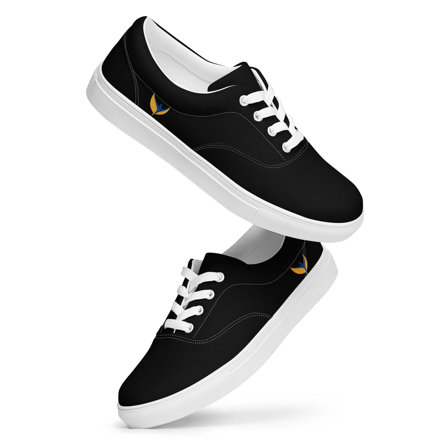 Men’s Lace-up Black Canvas Shoes - Phoenix Incogni