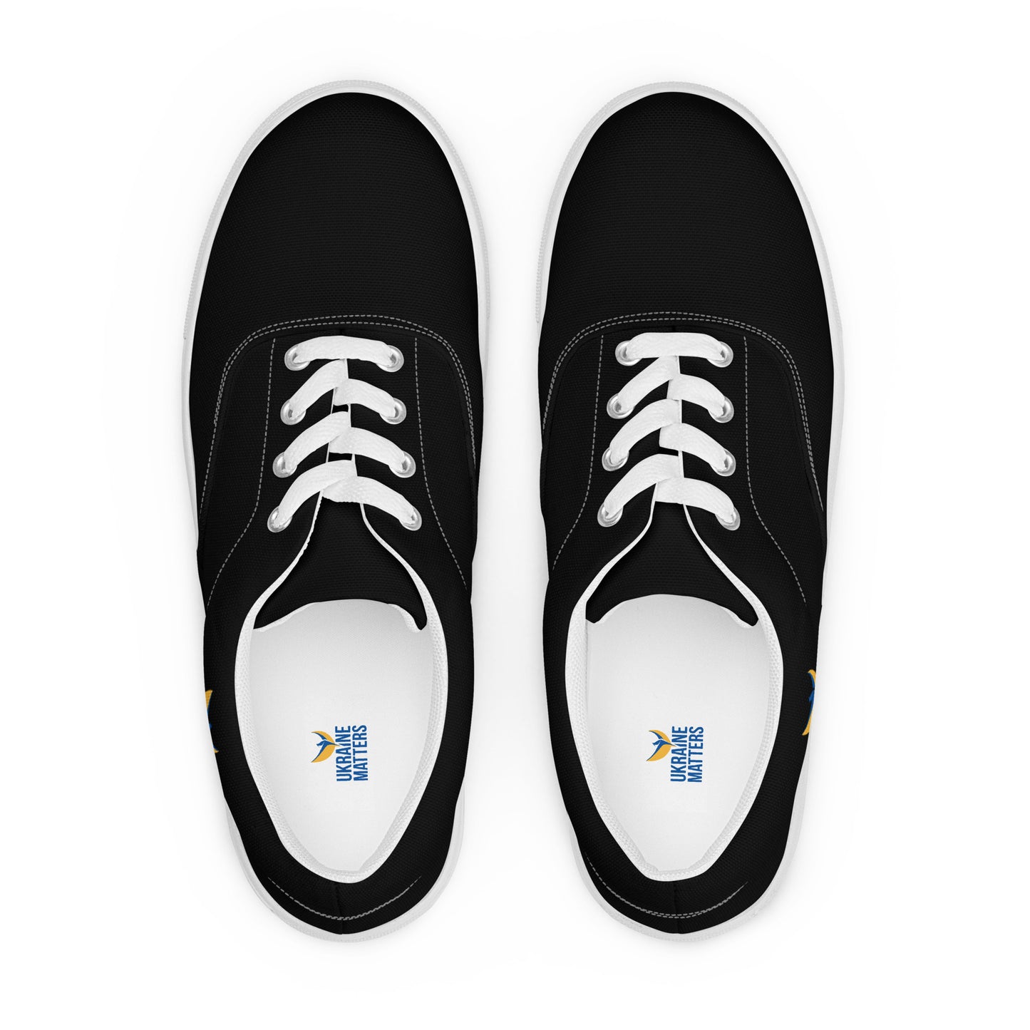 Men’s Lace-up Black Canvas Shoes - Phoenix Incogni