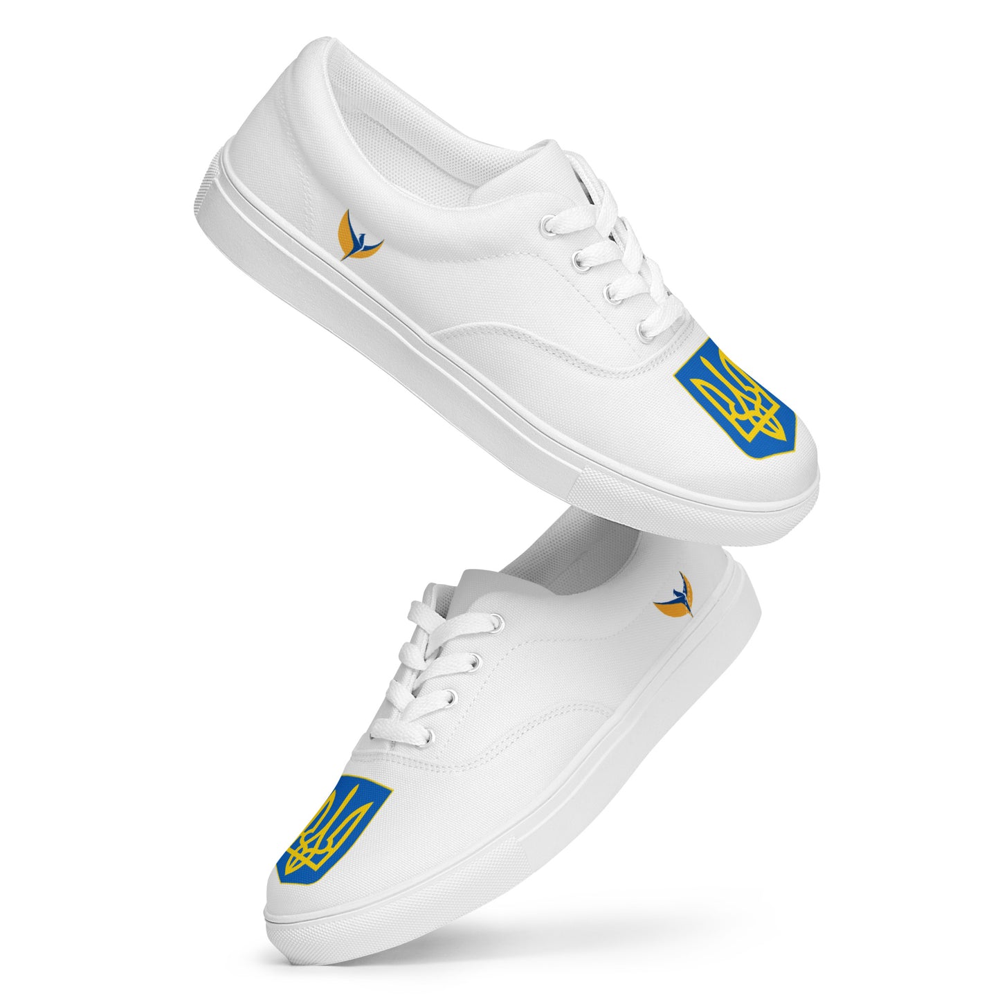 Men’s Lace-up White Canvas Shoes - Trident
