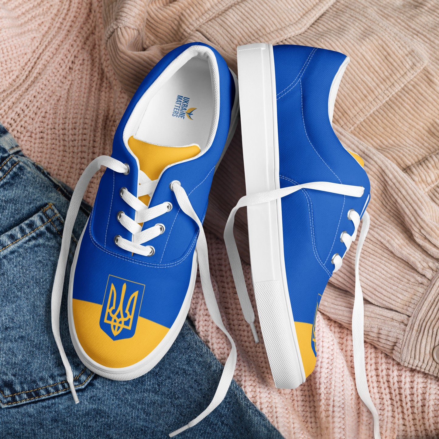 Men’s Lace-up Canvas Shoes - Trident & Flag
