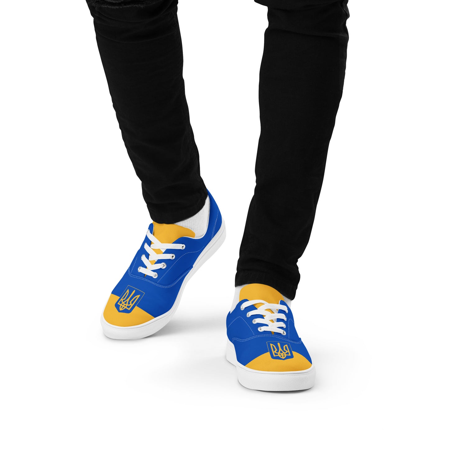 Men’s Lace-up Canvas Shoes - Trident & Flag