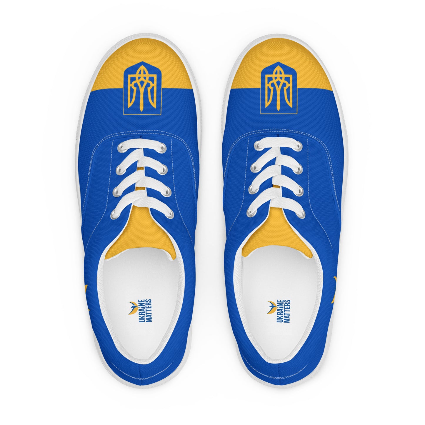 Men’s Lace-up Canvas Shoes - Trident & Flag