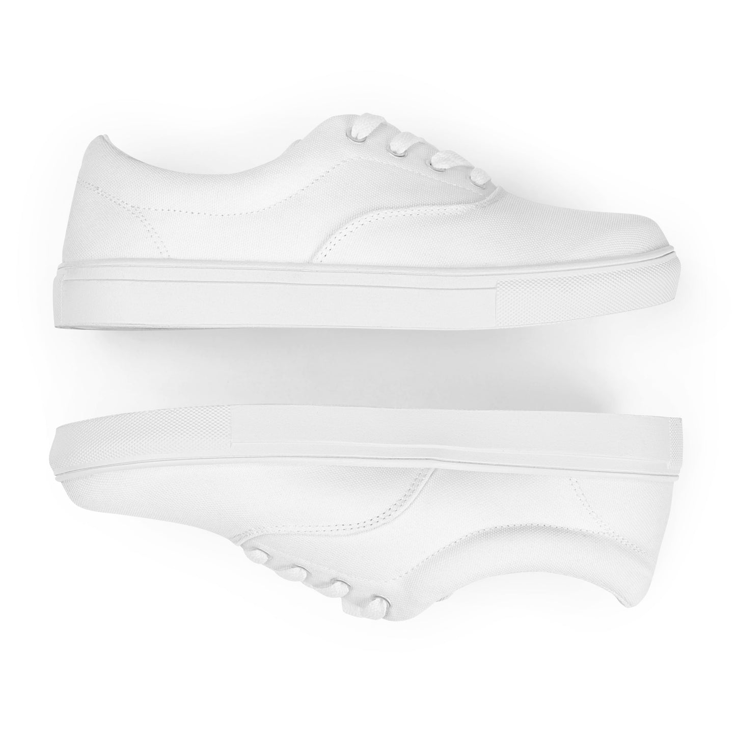 Men’s Lace-up White Canvas Shoes - Phoenix Incogni Center