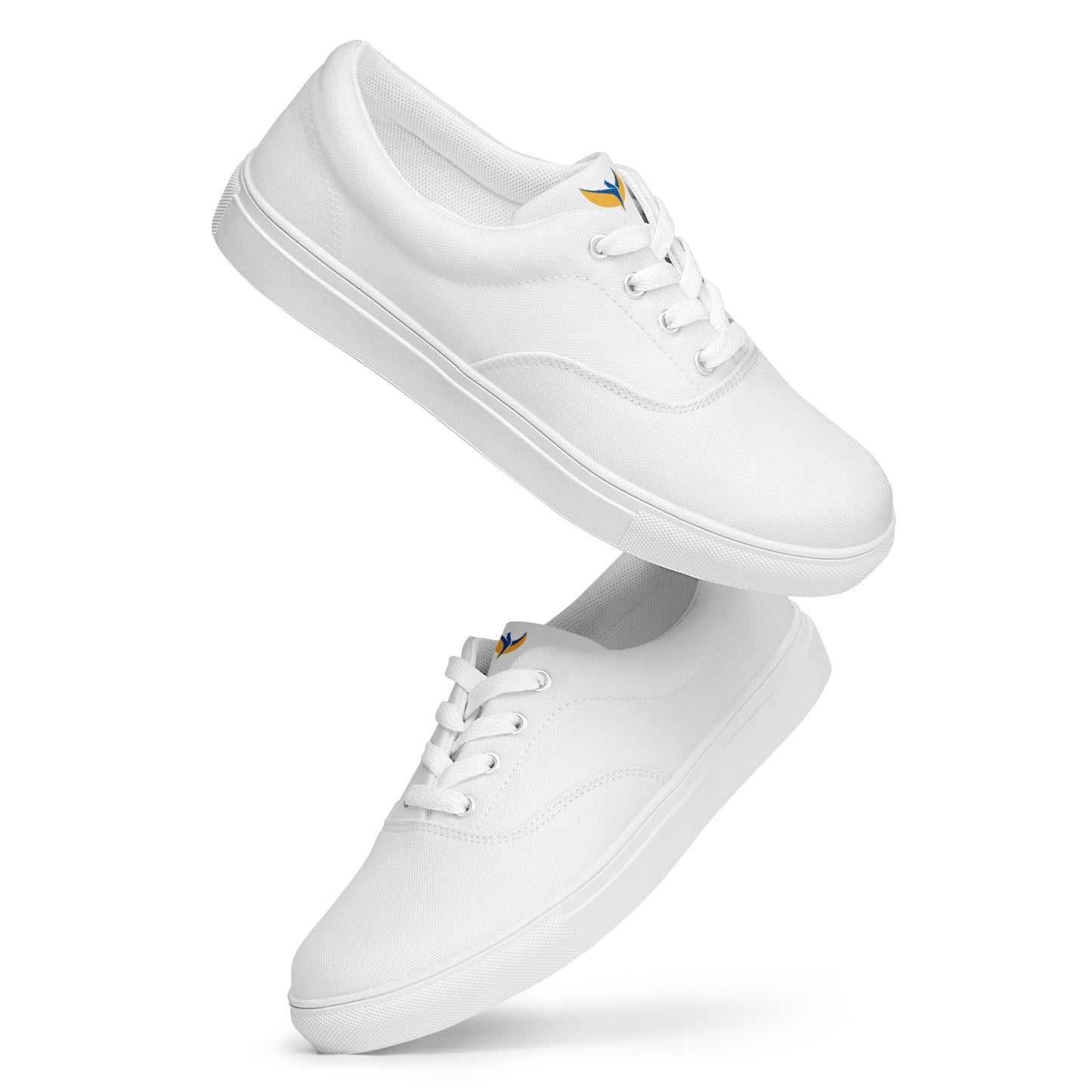 Men’s Lace-up White Canvas Shoes - Phoenix Incogni Center