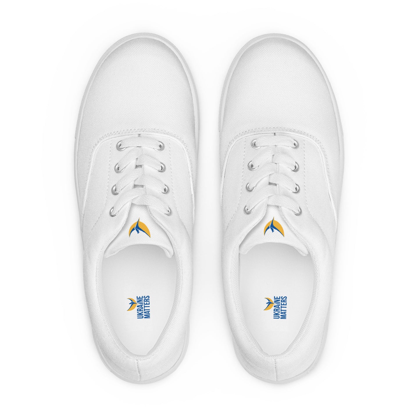 Men’s Lace-up White Canvas Shoes - Phoenix Incogni Center