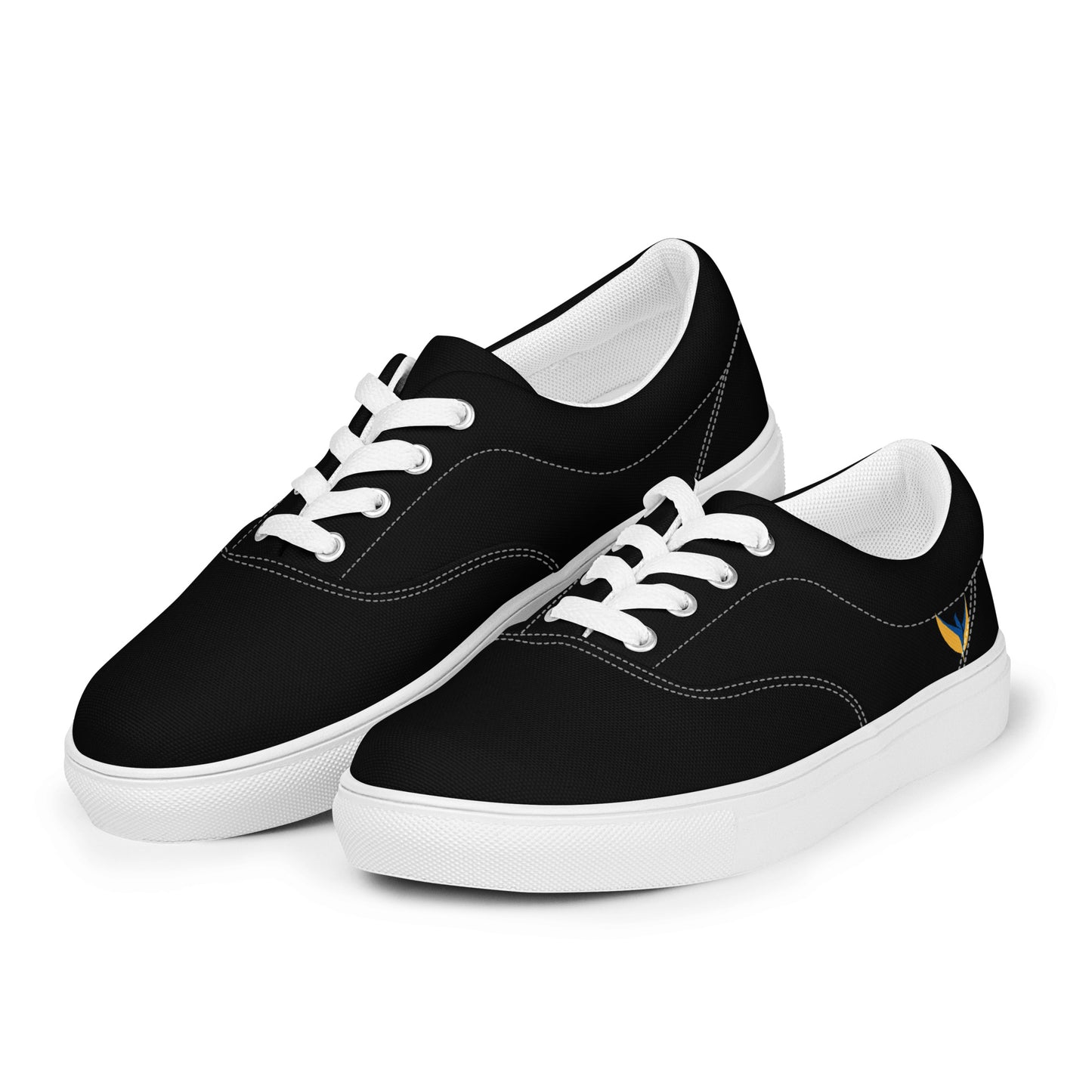 Men’s Lace-up Black Canvas Shoes - Phoenix Incogni