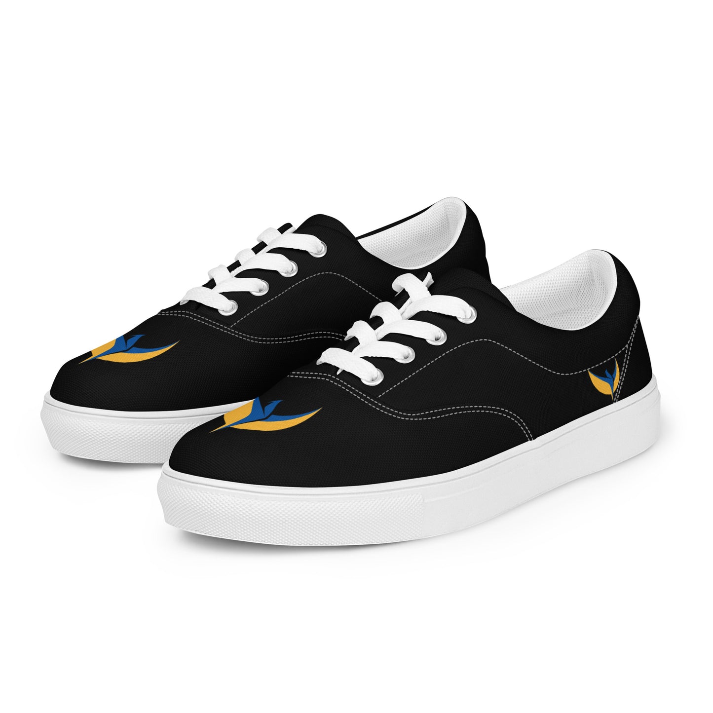 Men’s Lace-up Black Canvas Shoes - Phoenix