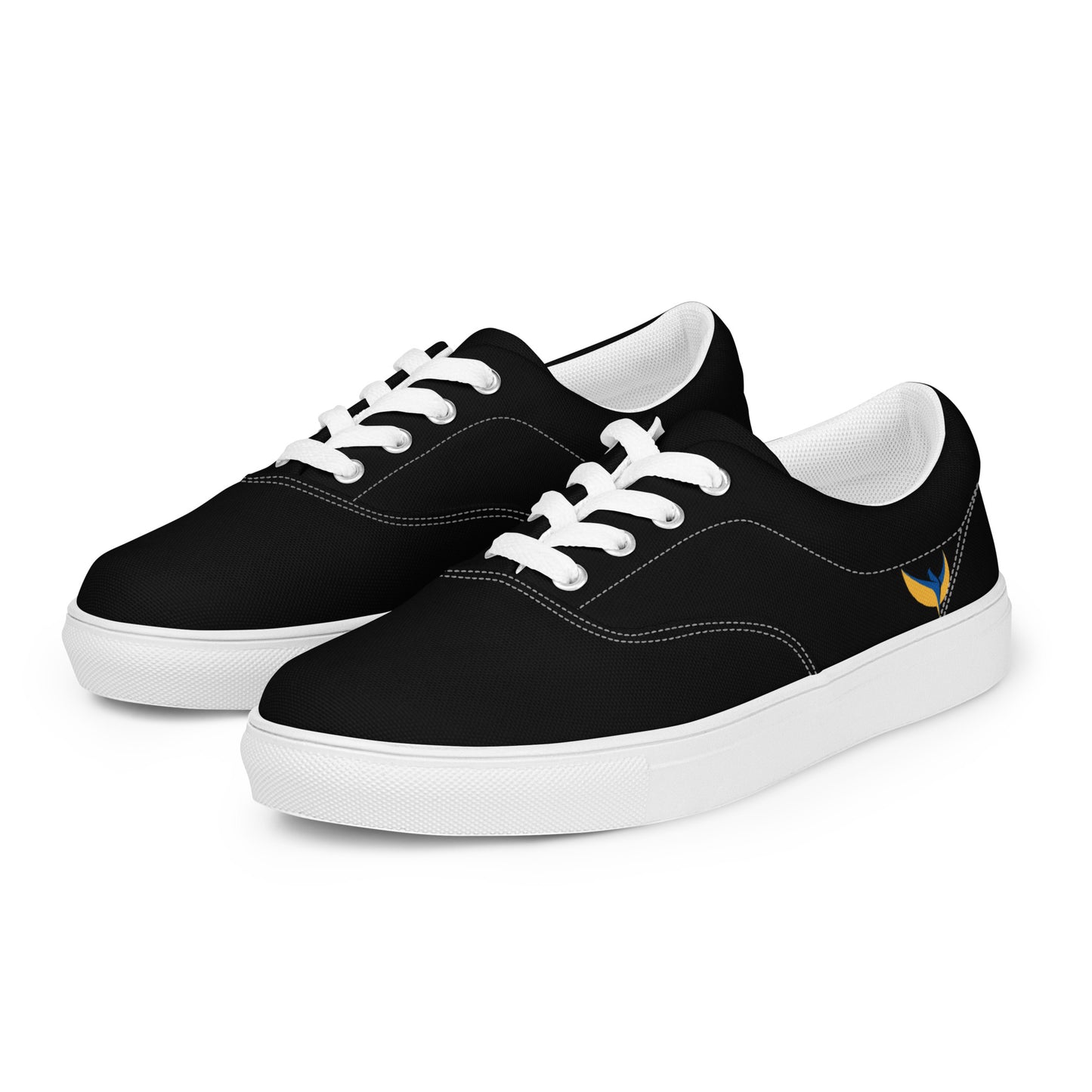 Men’s Lace-up Black Canvas Shoes - Phoenix Incogni