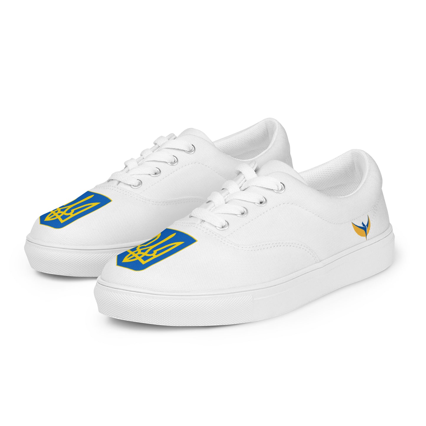 Men’s Lace-up White Canvas Shoes - Trident