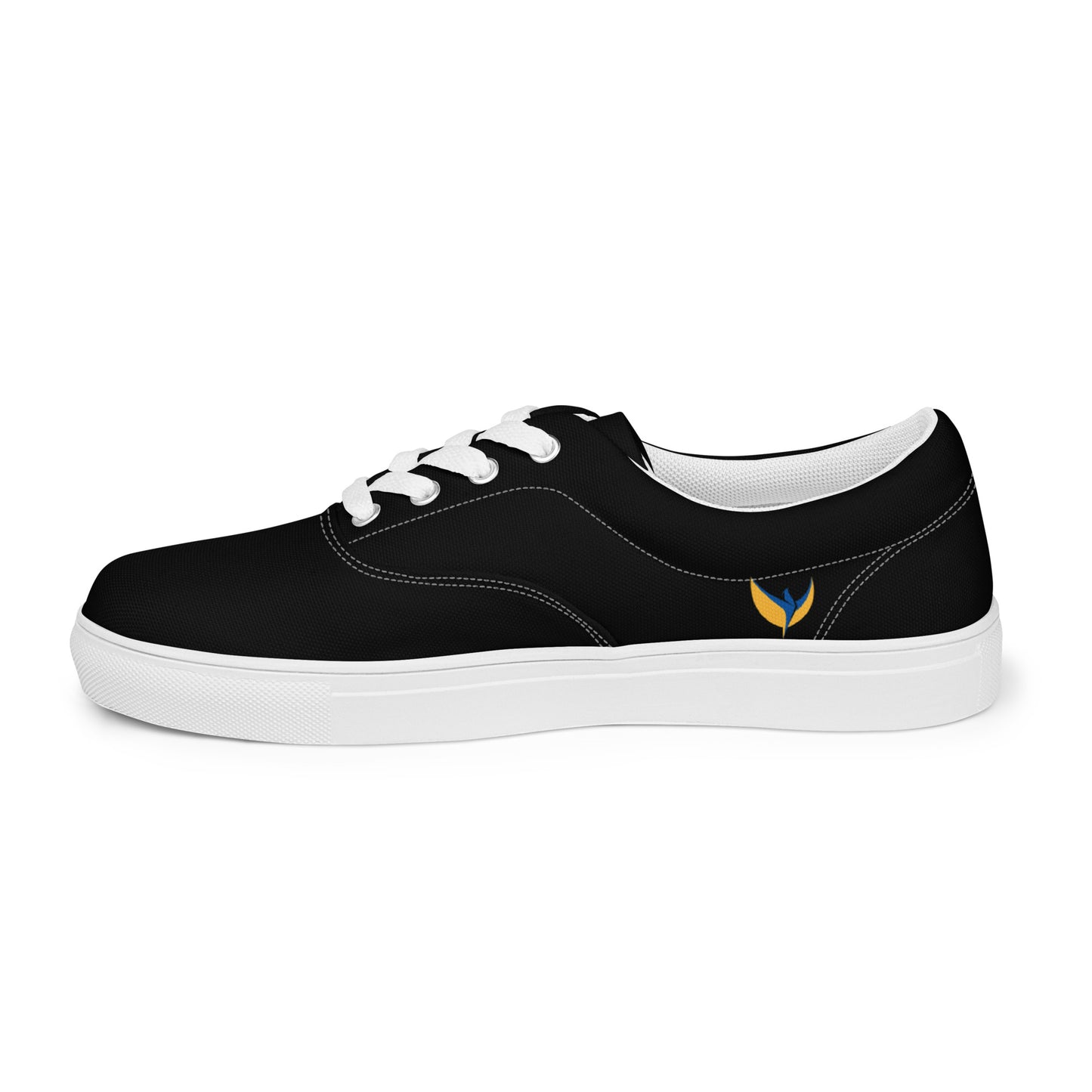 Men’s Lace-up Black Canvas Shoes - Phoenix Incogni