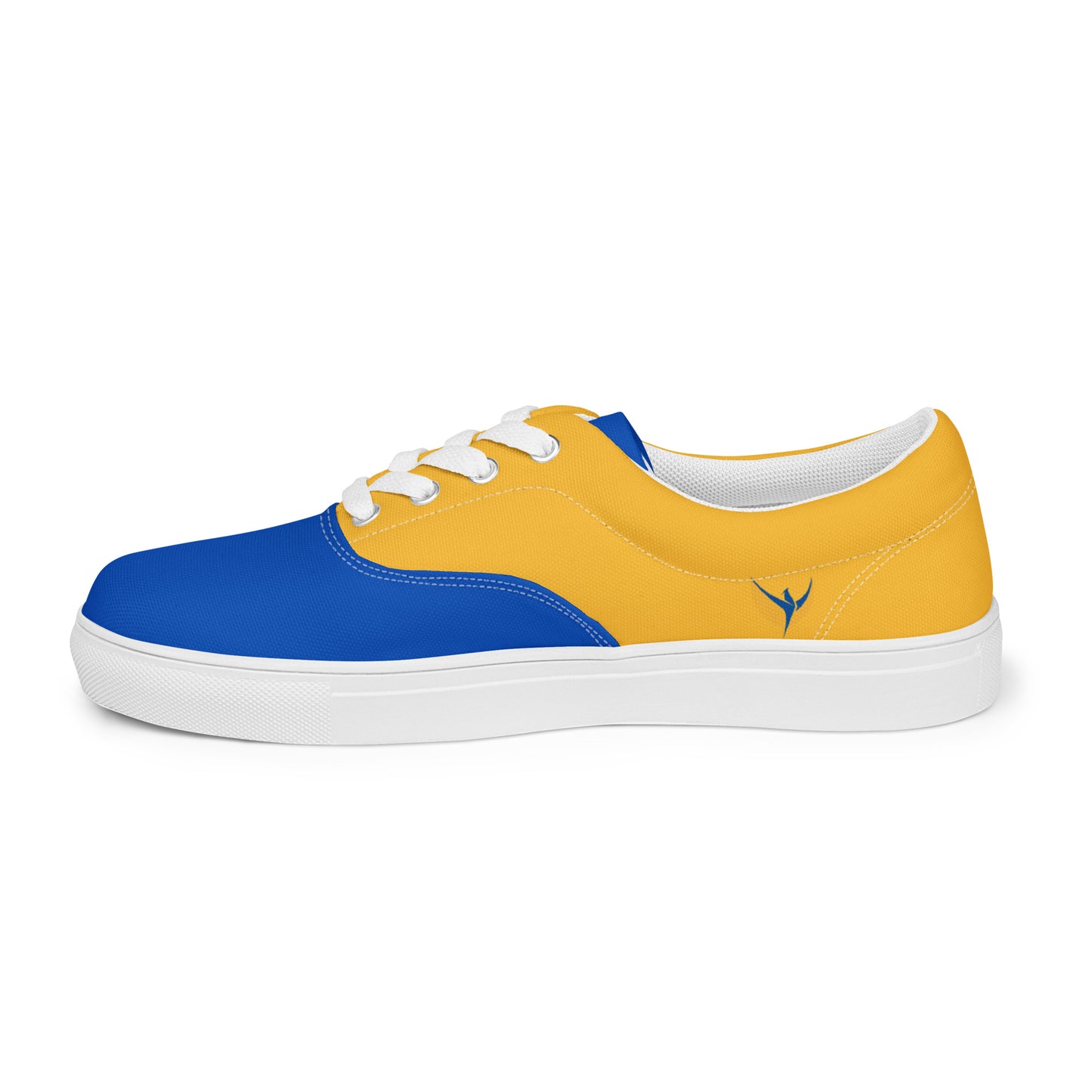Men’s Lace-up Canvas Shoes - Ukrainian Colors