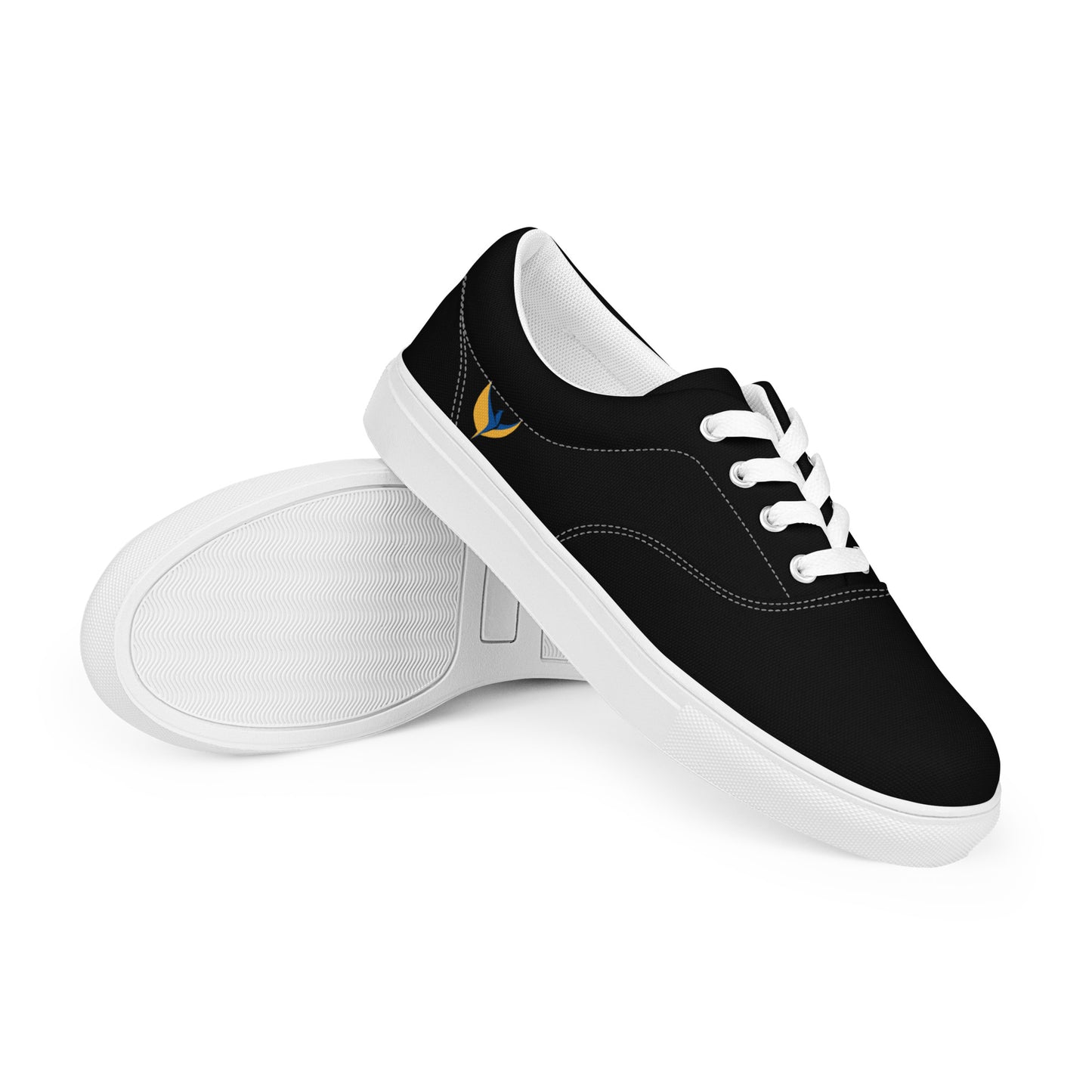 Men’s Lace-up Black Canvas Shoes - Phoenix Incogni