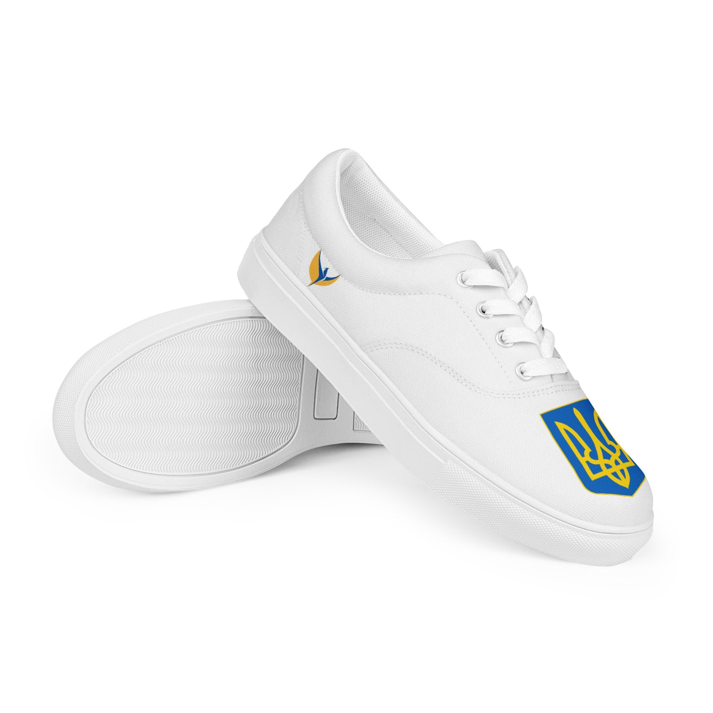 Men’s Lace-up White Canvas Shoes - Trident