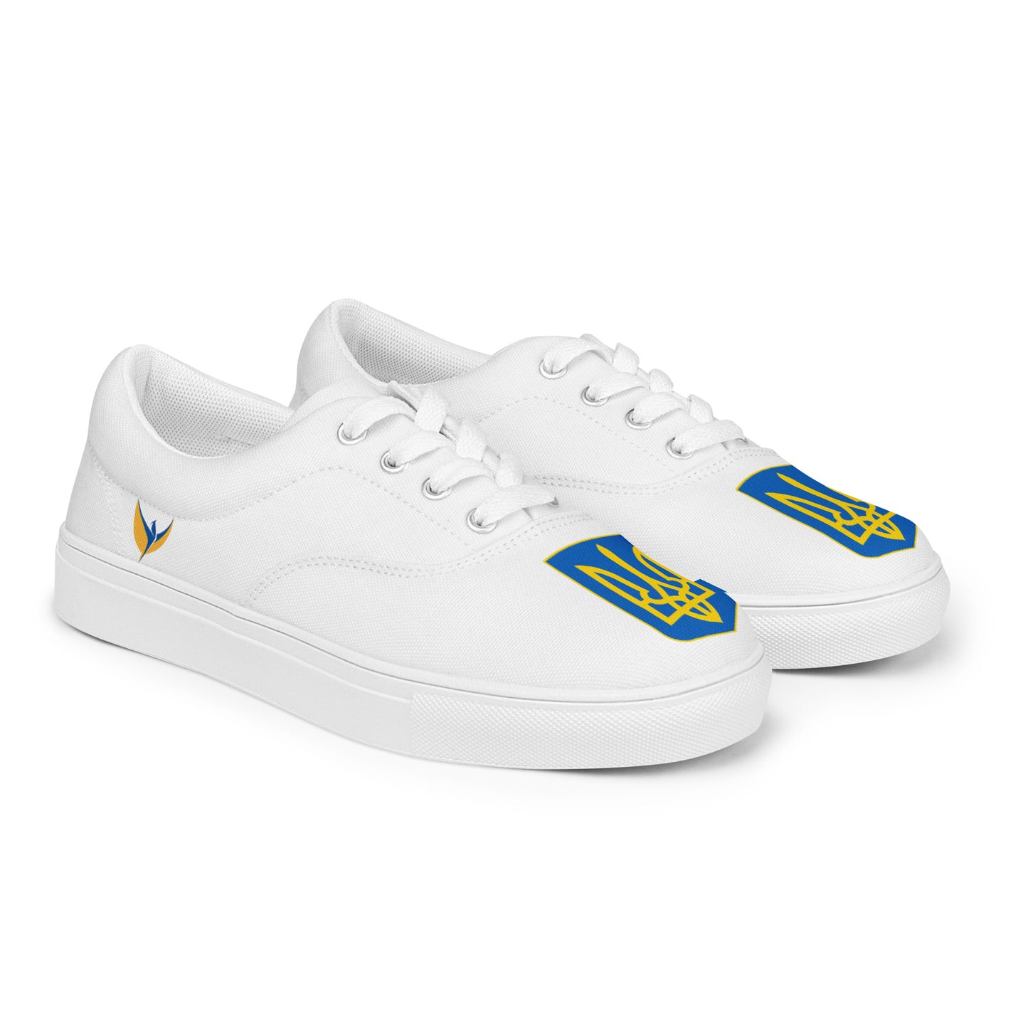 Men’s Lace-up White Canvas Shoes - Trident