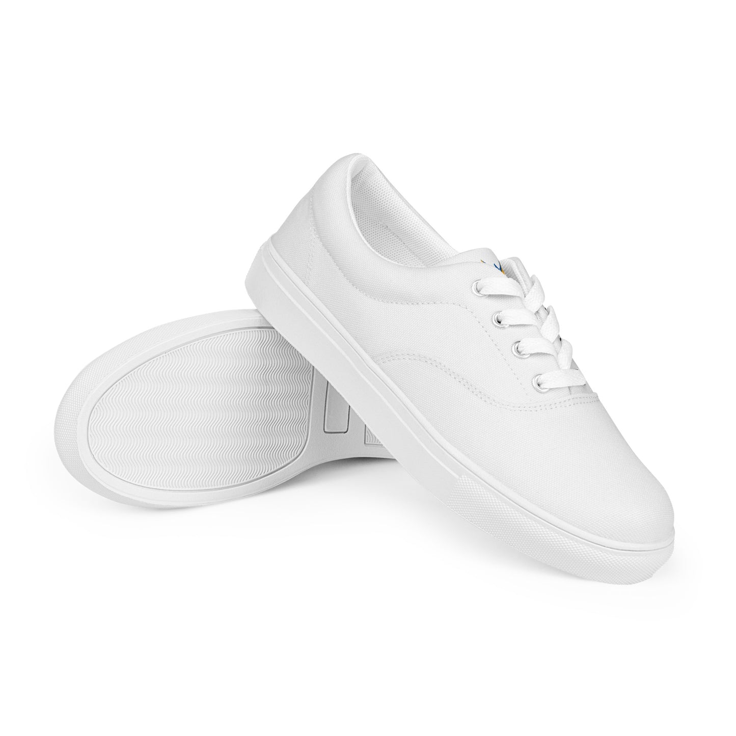 Men’s Lace-up White Canvas Shoes - Phoenix Incogni Center
