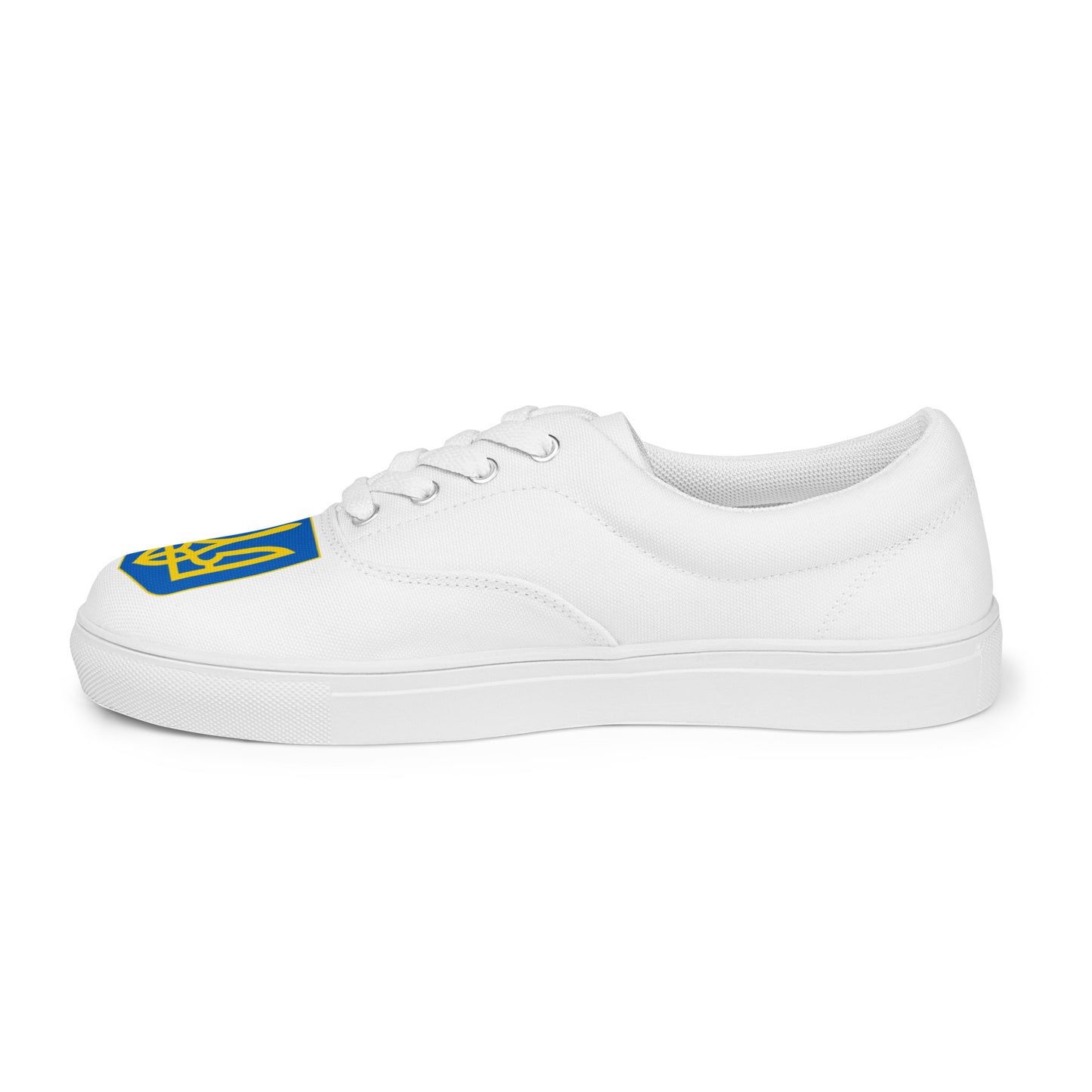 Men’s Lace-up White Canvas Shoes - Trident