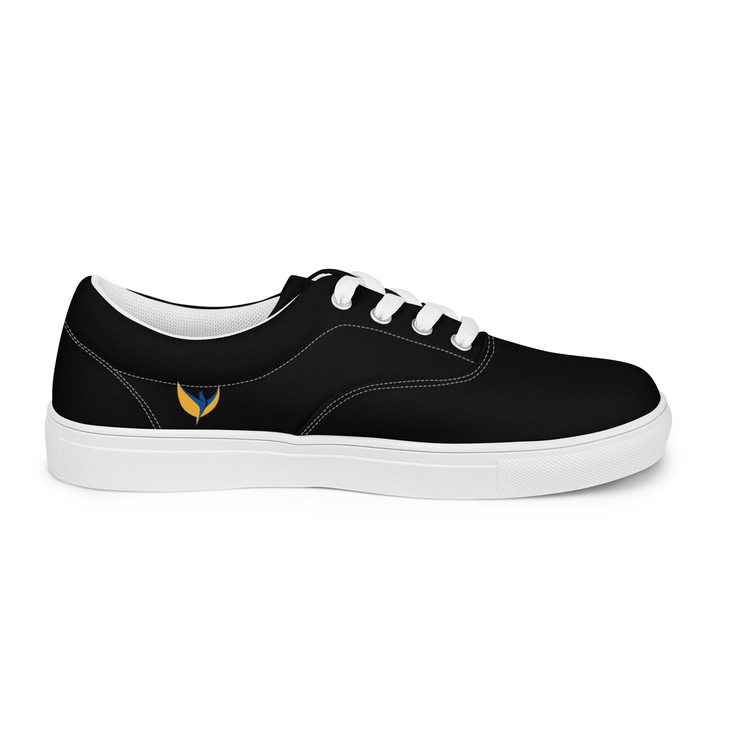 Men’s Lace-up Black Canvas Shoes - Phoenix Incogni