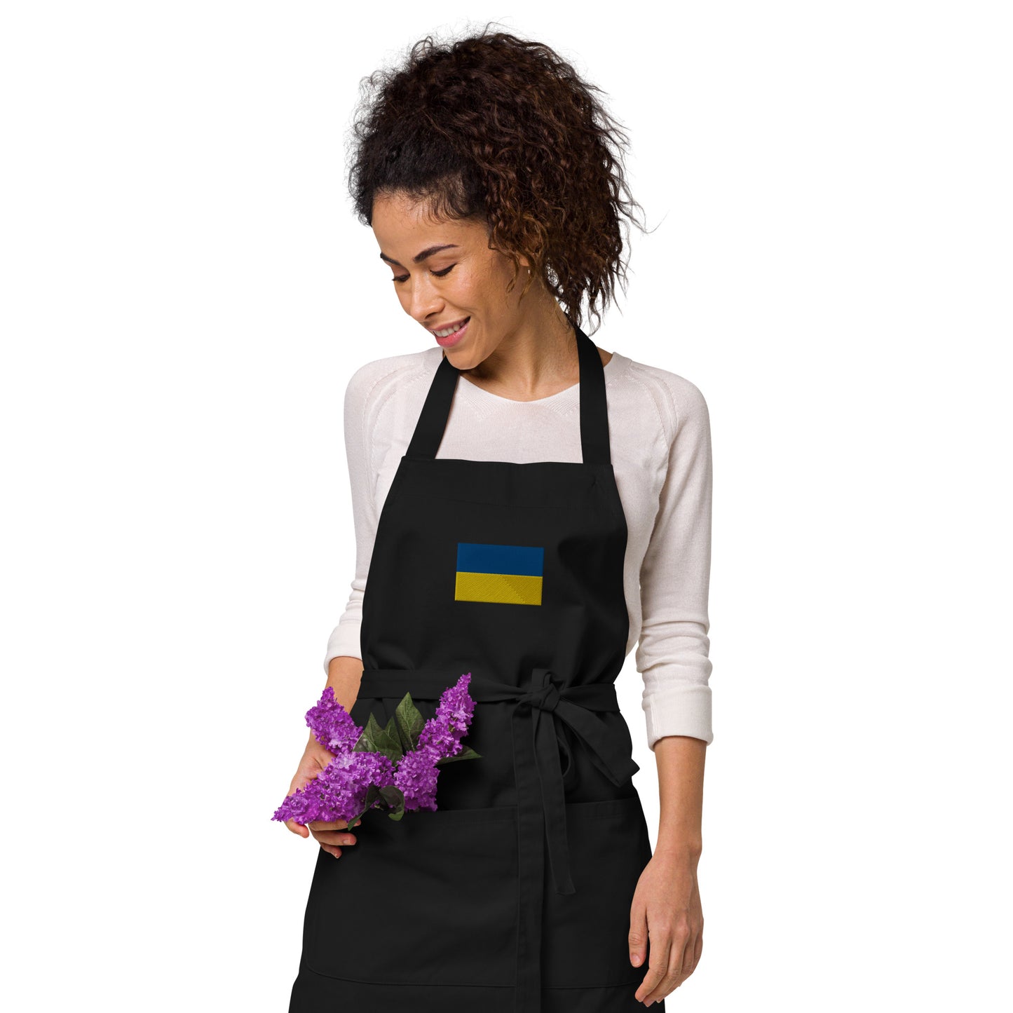 Organic Cotton Apron - Ukrainian Flag