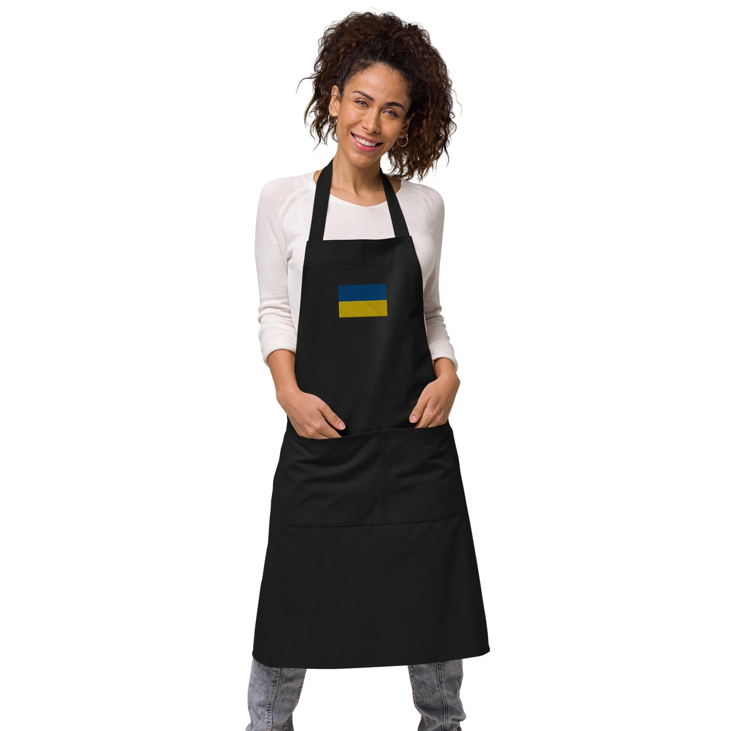 Organic Cotton Apron - Ukrainian Flag