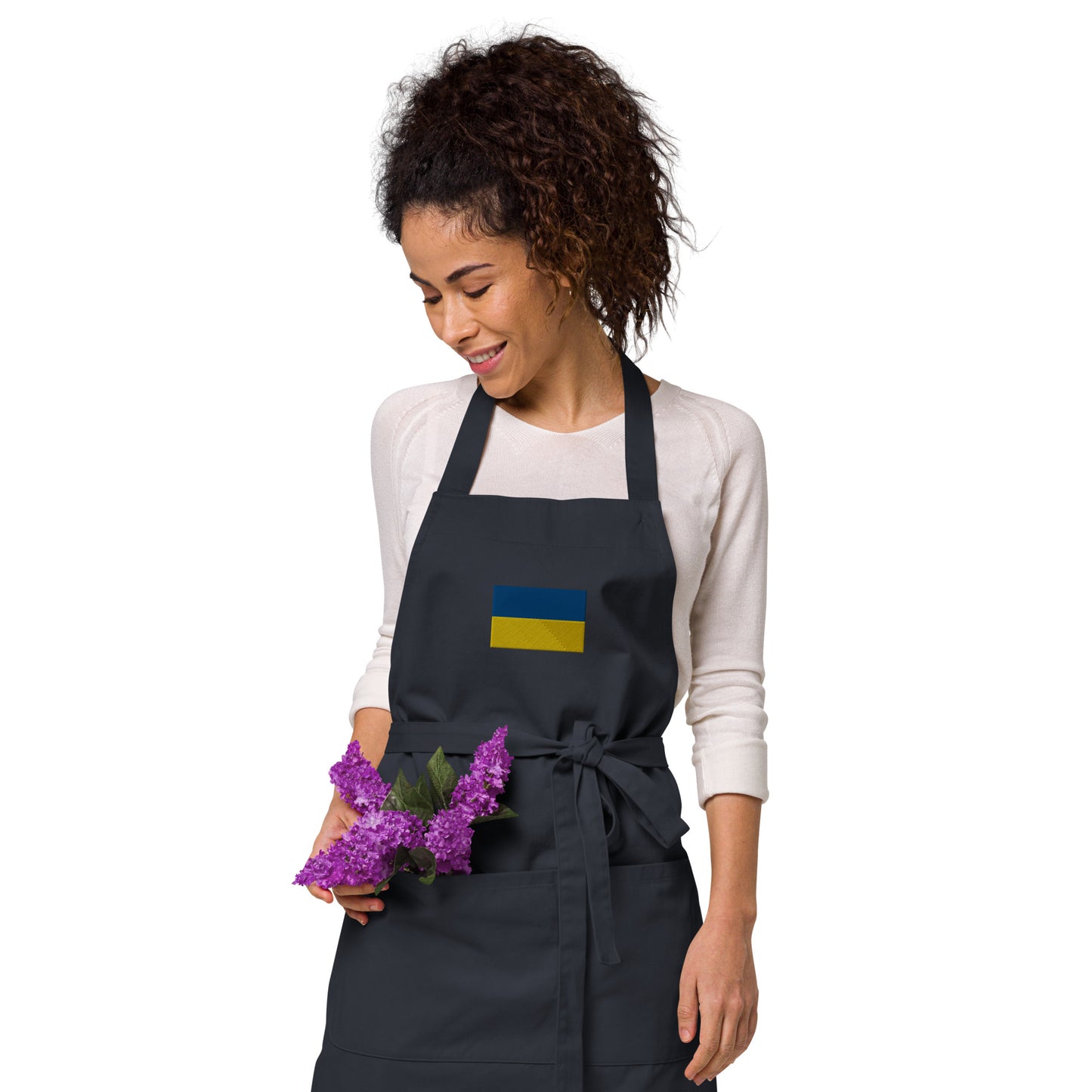 Organic Cotton Apron - Ukrainian Flag