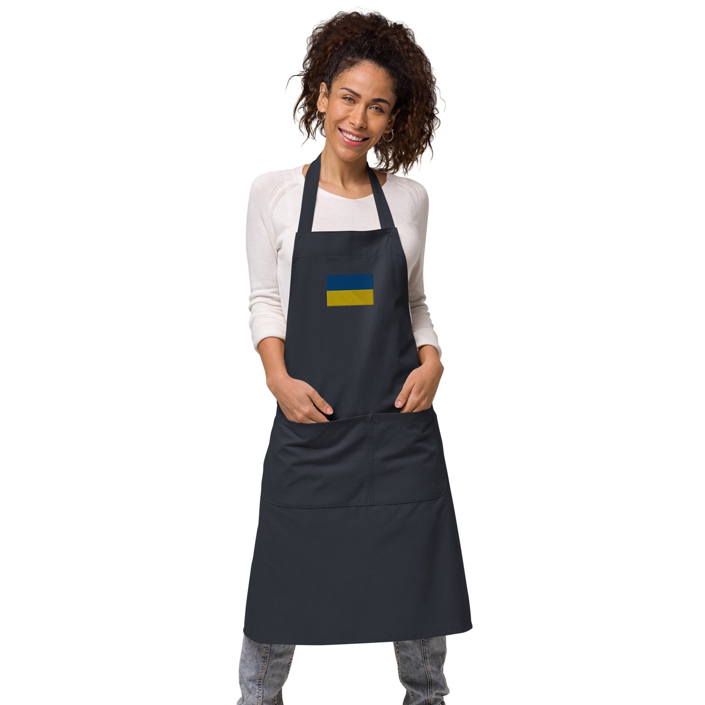 Organic Cotton Apron - Ukrainian Flag