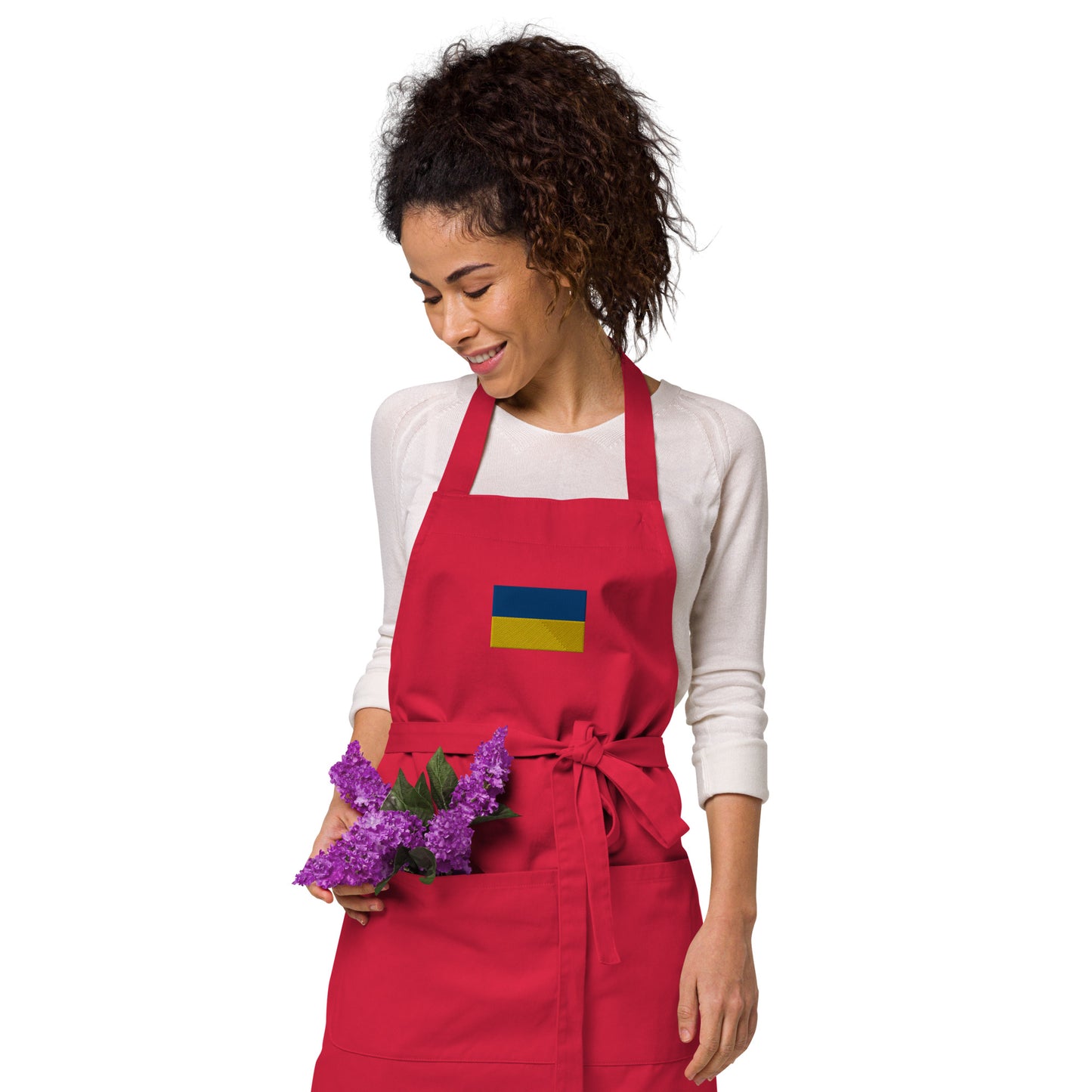 Organic Cotton Apron - Ukrainian Flag