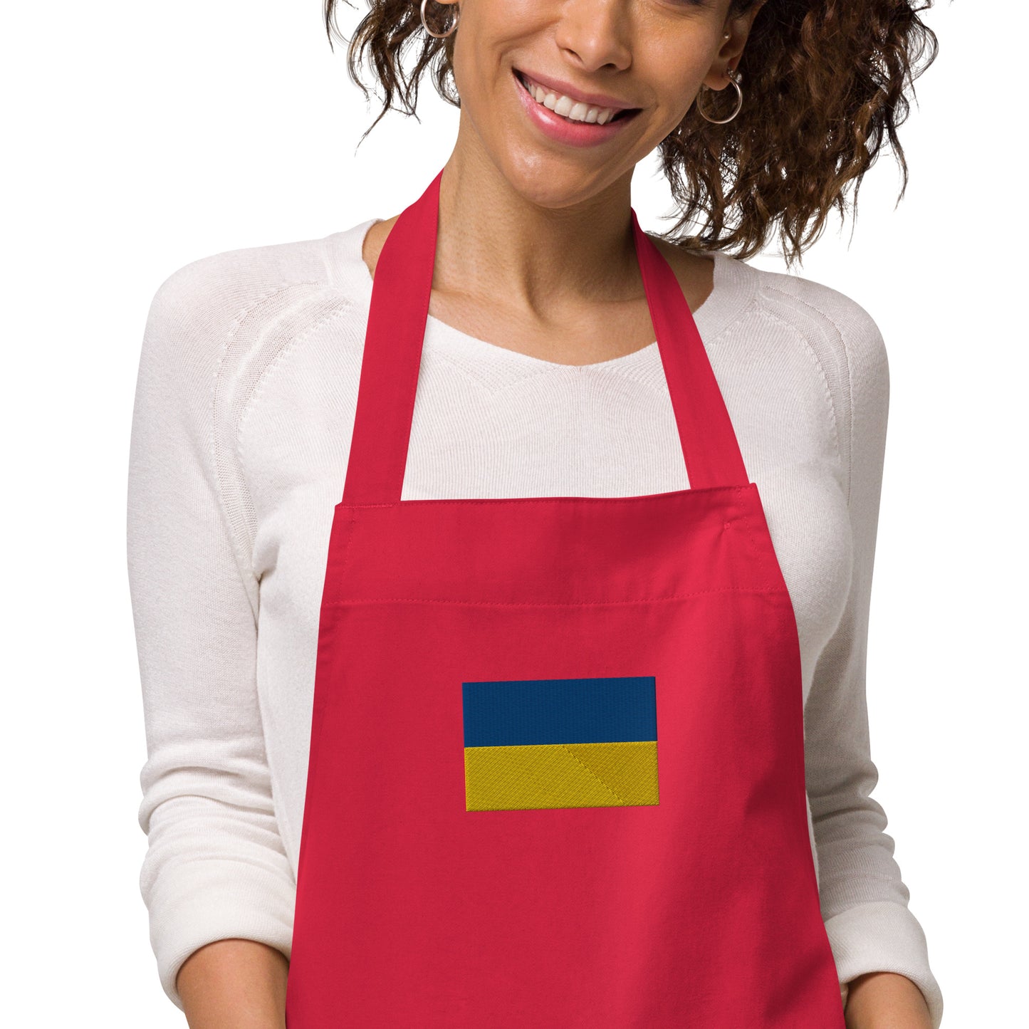 Organic Cotton Apron - Ukrainian Flag