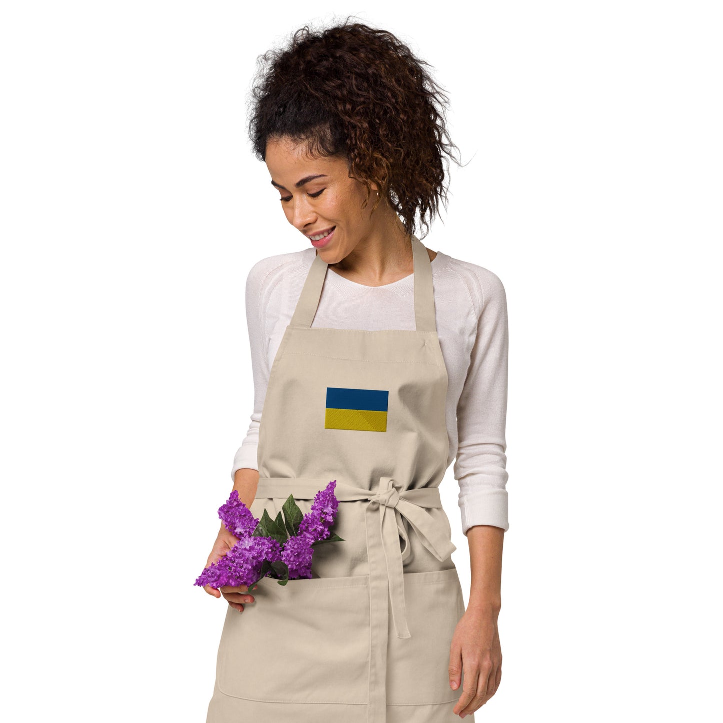 Organic Cotton Apron - Ukrainian Flag