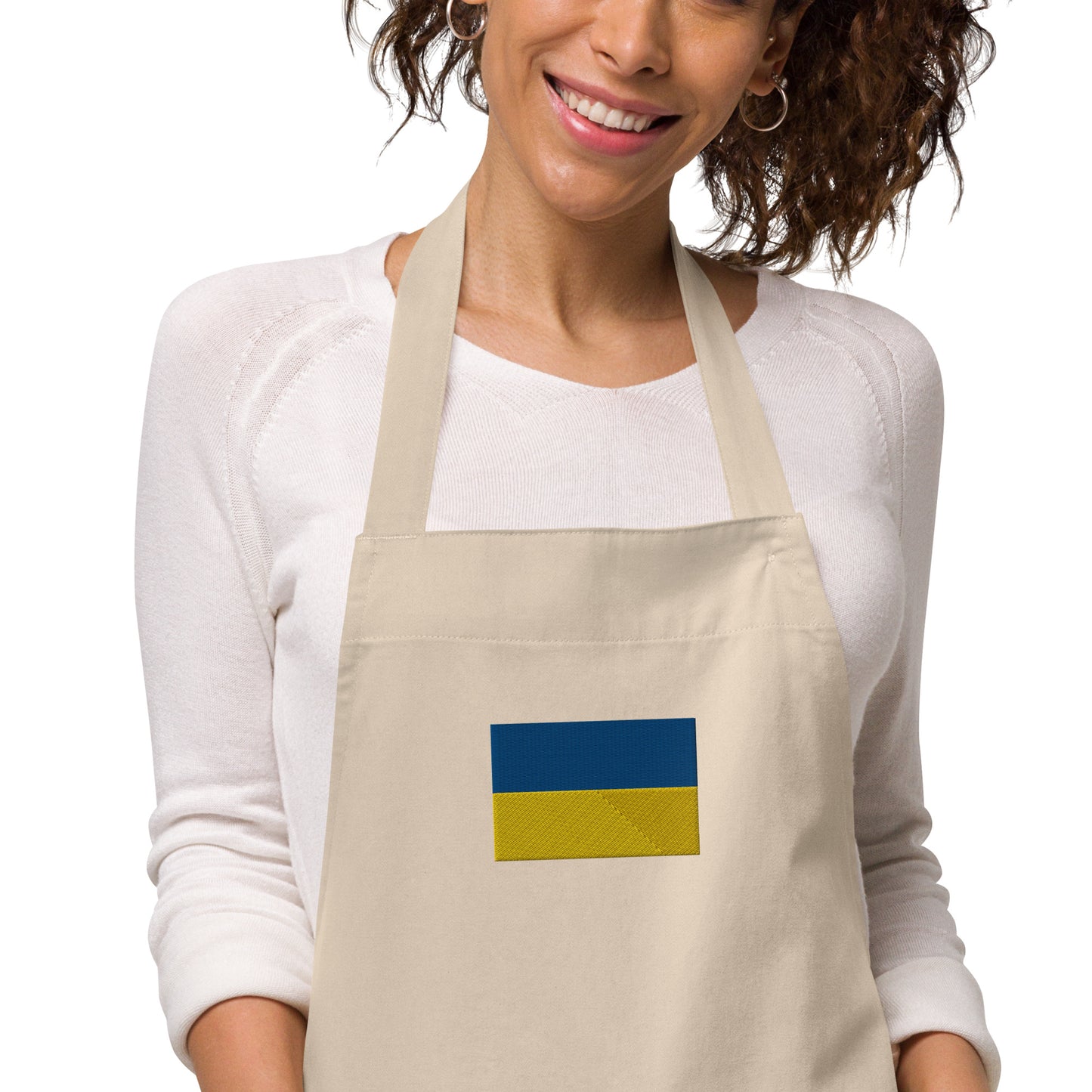 Organic Cotton Apron - Ukrainian Flag