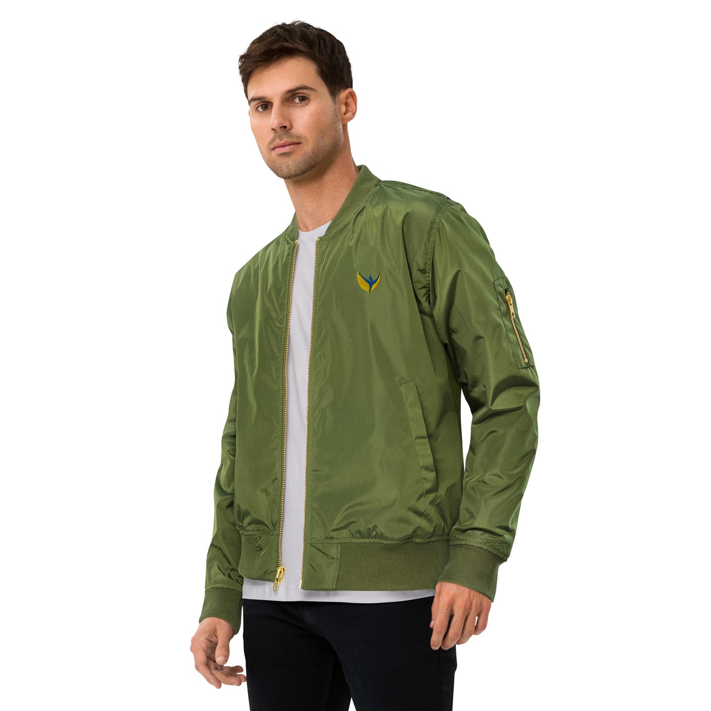 Premium Recycled Bomber Jacket - Embroidered Phoenix