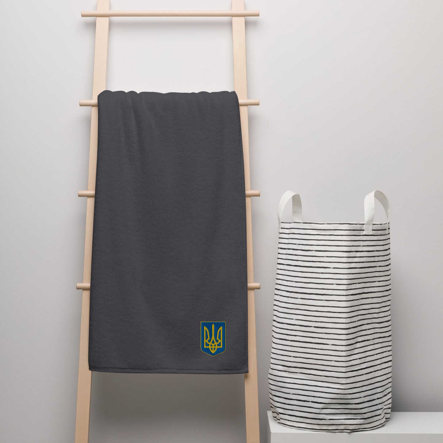 High Quality Turkish Cotton Towel - Embroidered Trident