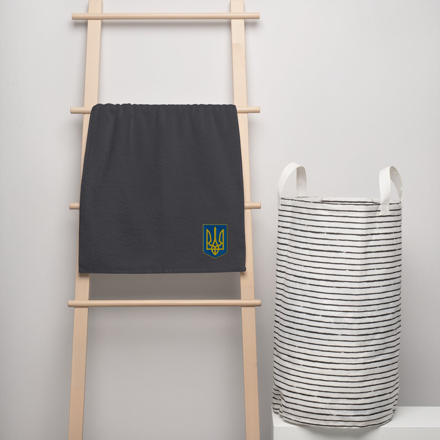High Quality Turkish Cotton Towel - Embroidered Trident