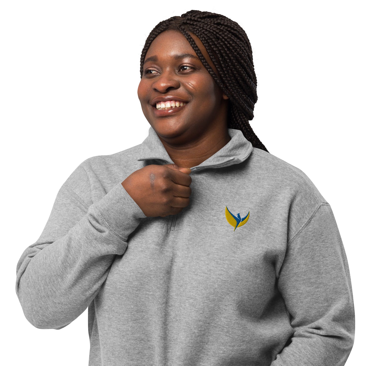 Unisex Fleece Pullover - Embroidered Phoenix
