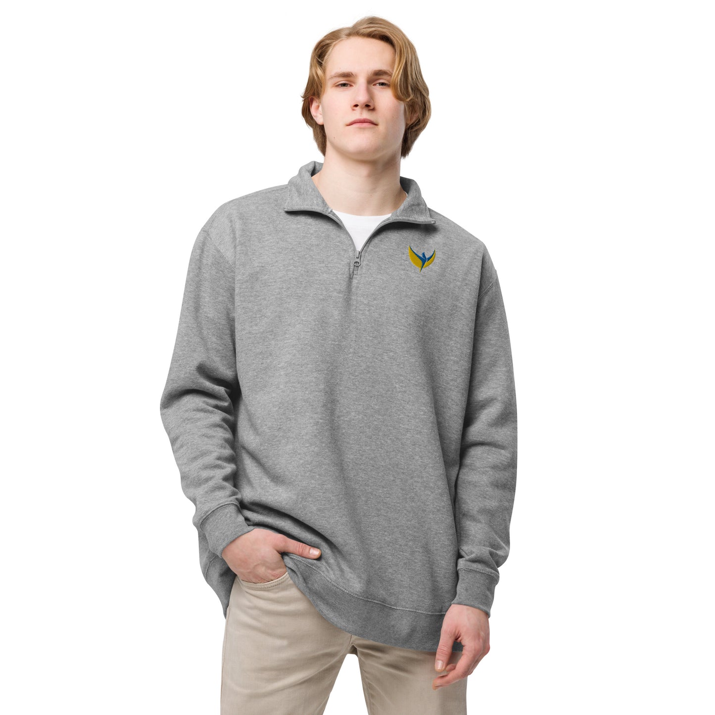 Unisex Fleece Pullover - Embroidered Phoenix