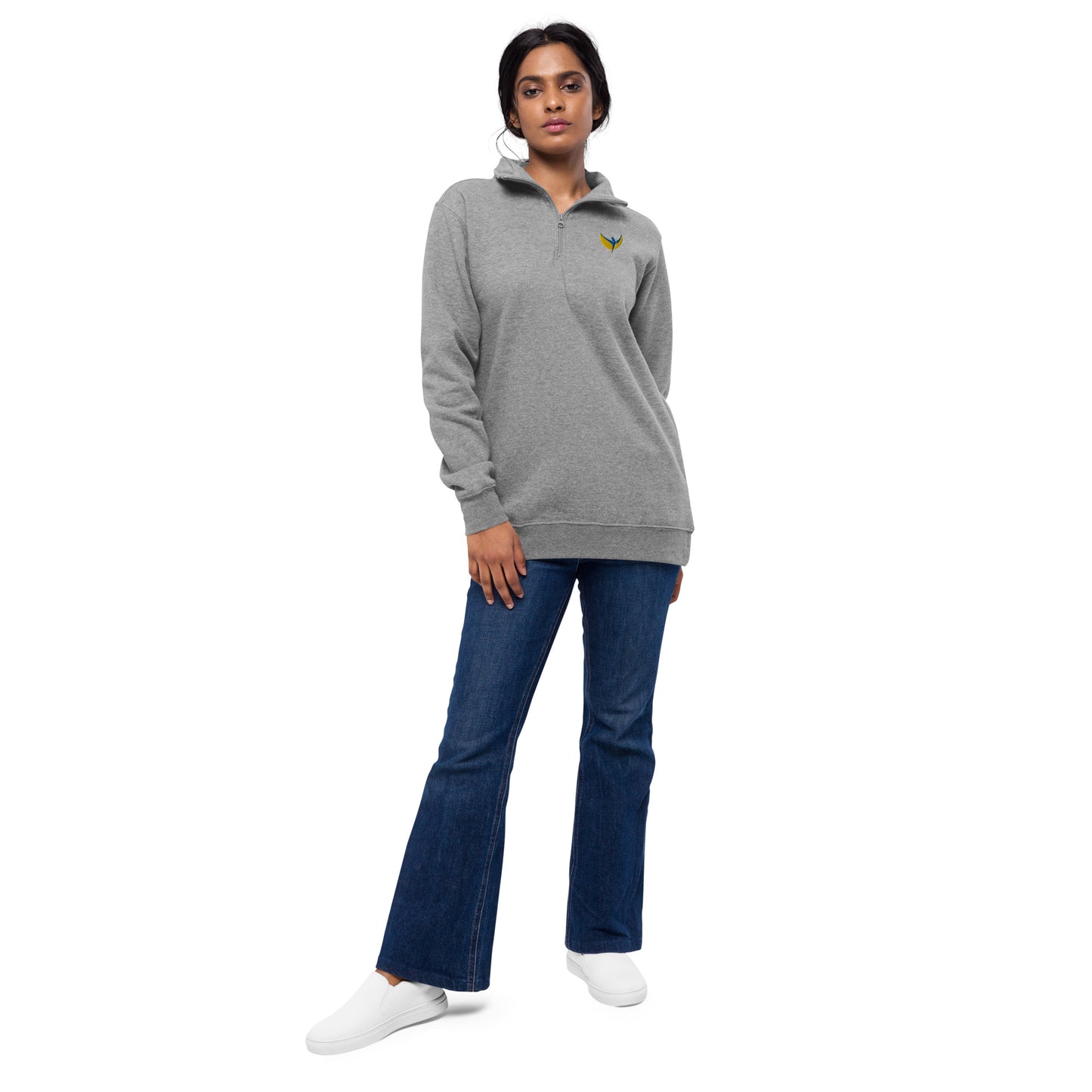 Unisex Fleece Pullover - Embroidered Phoenix