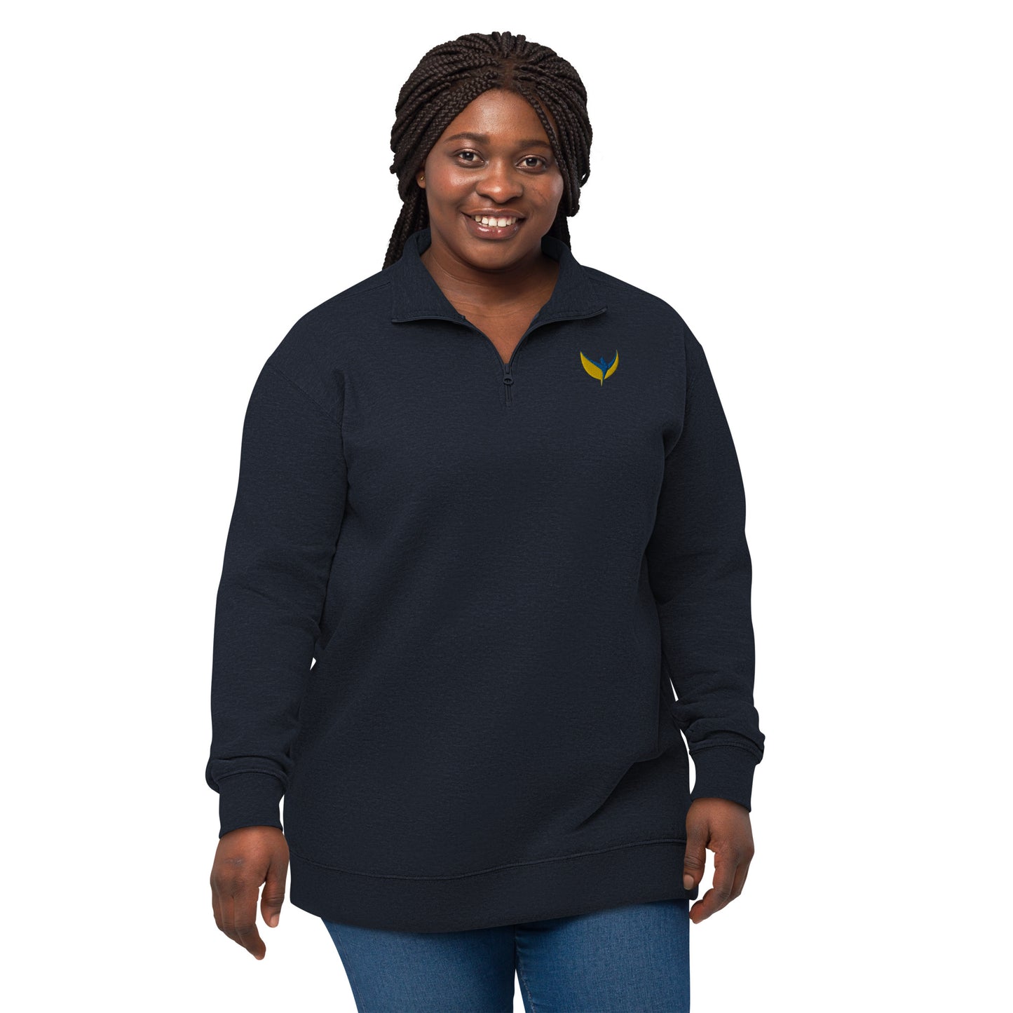 Unisex Fleece Pullover - Embroidered Phoenix