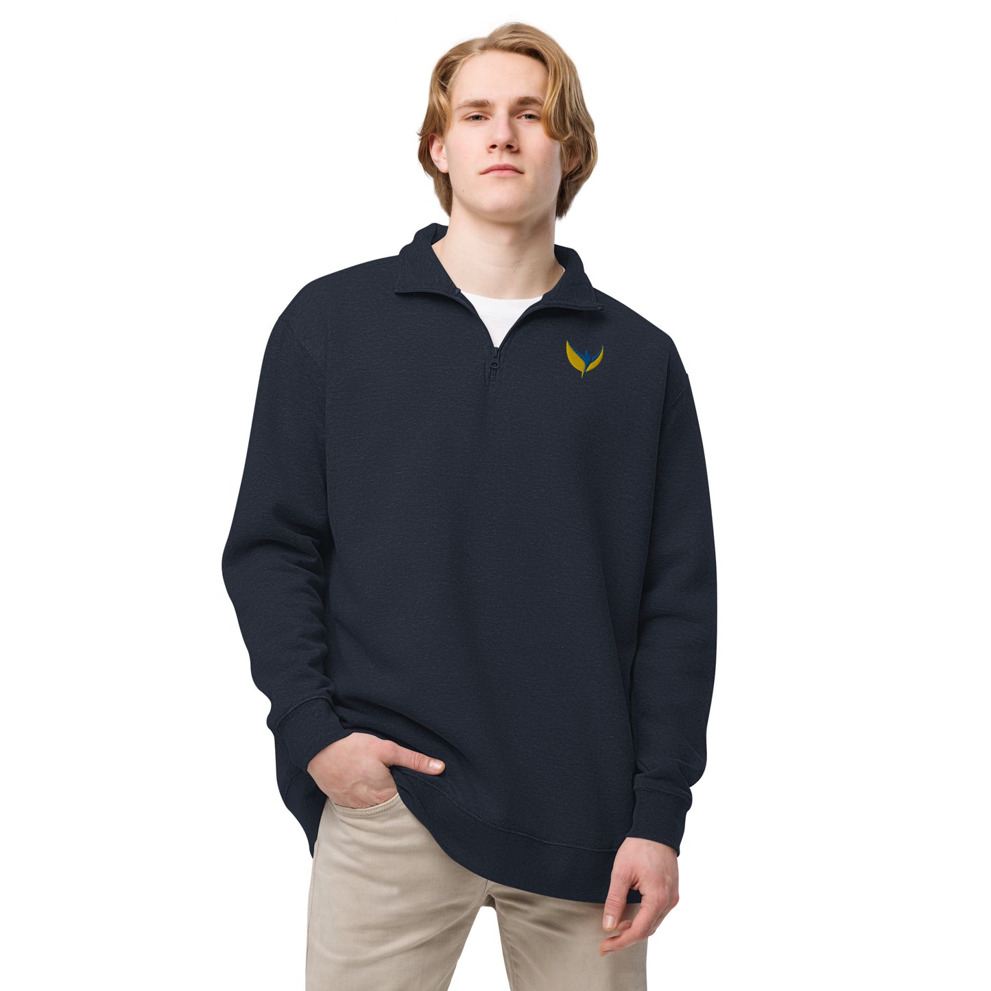 Unisex Fleece Pullover - Embroidered Phoenix