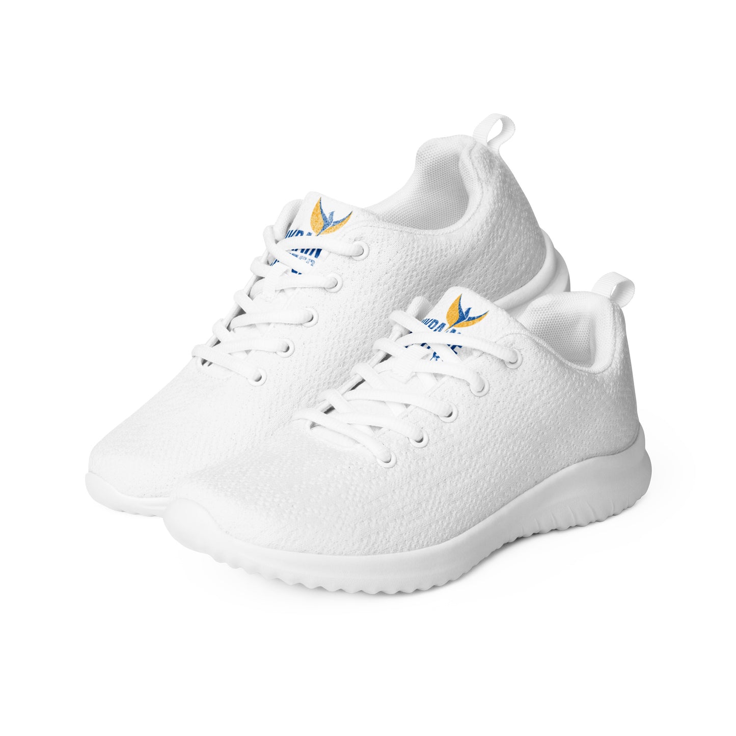 Women’s White Athletic Shoes - Ukraine Matters Logo