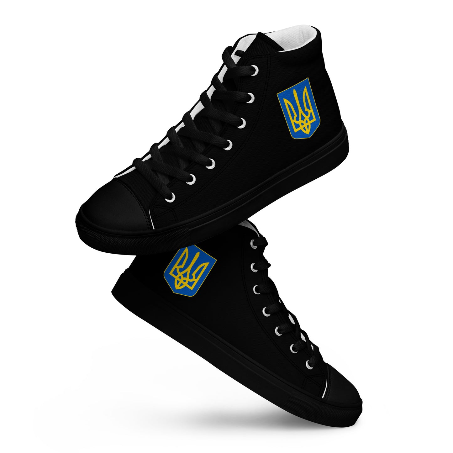 Women’s High Top Black Canvas Shoes - Trident