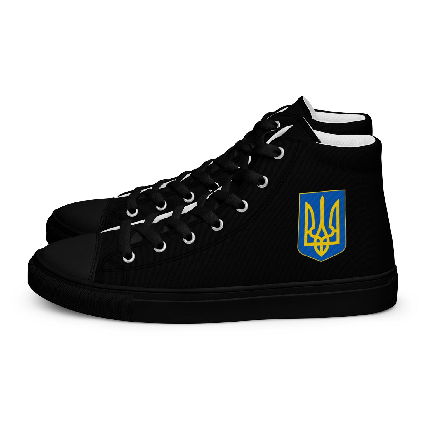 Women’s High Top Black Canvas Shoes - Trident