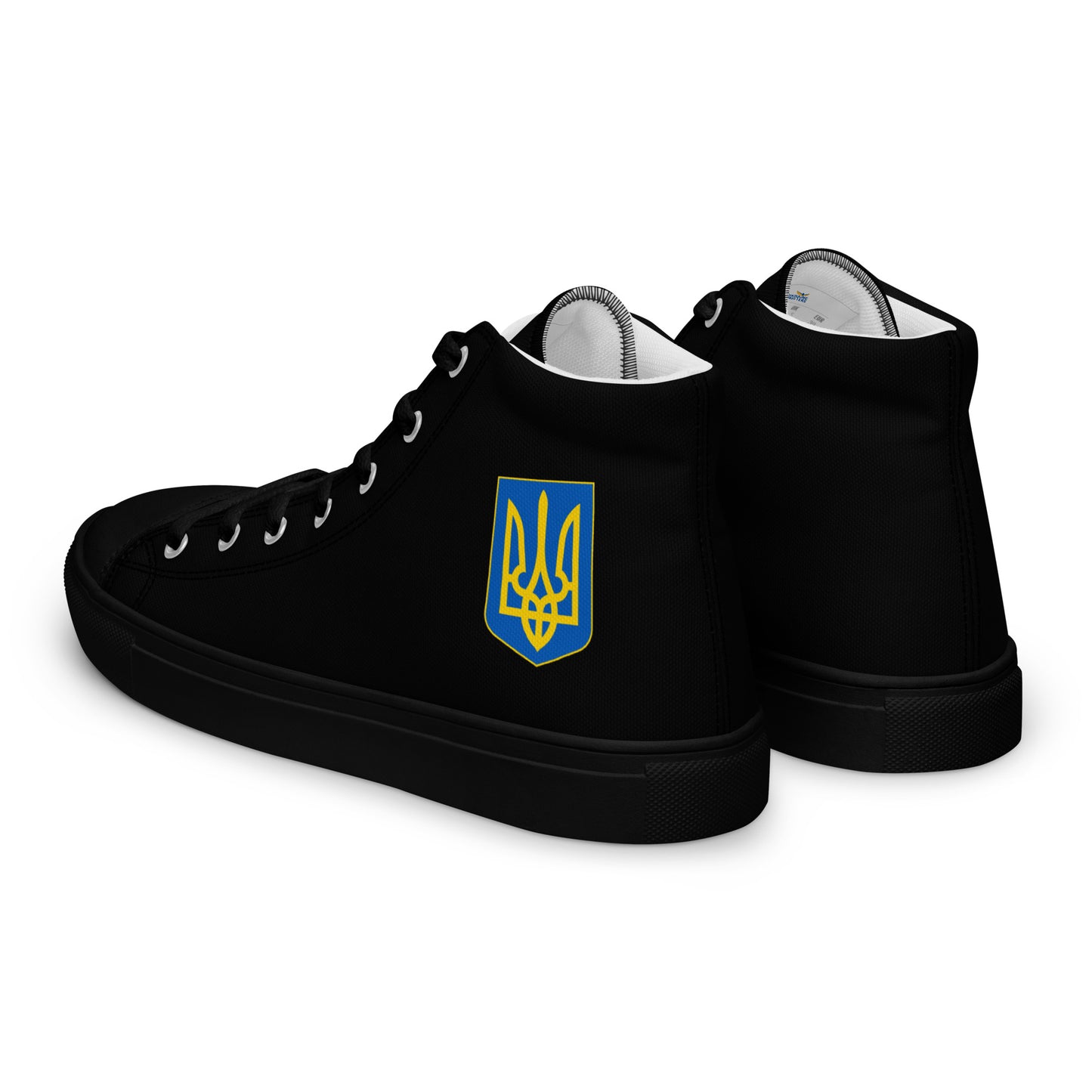 Women’s High Top Black Canvas Shoes - Trident