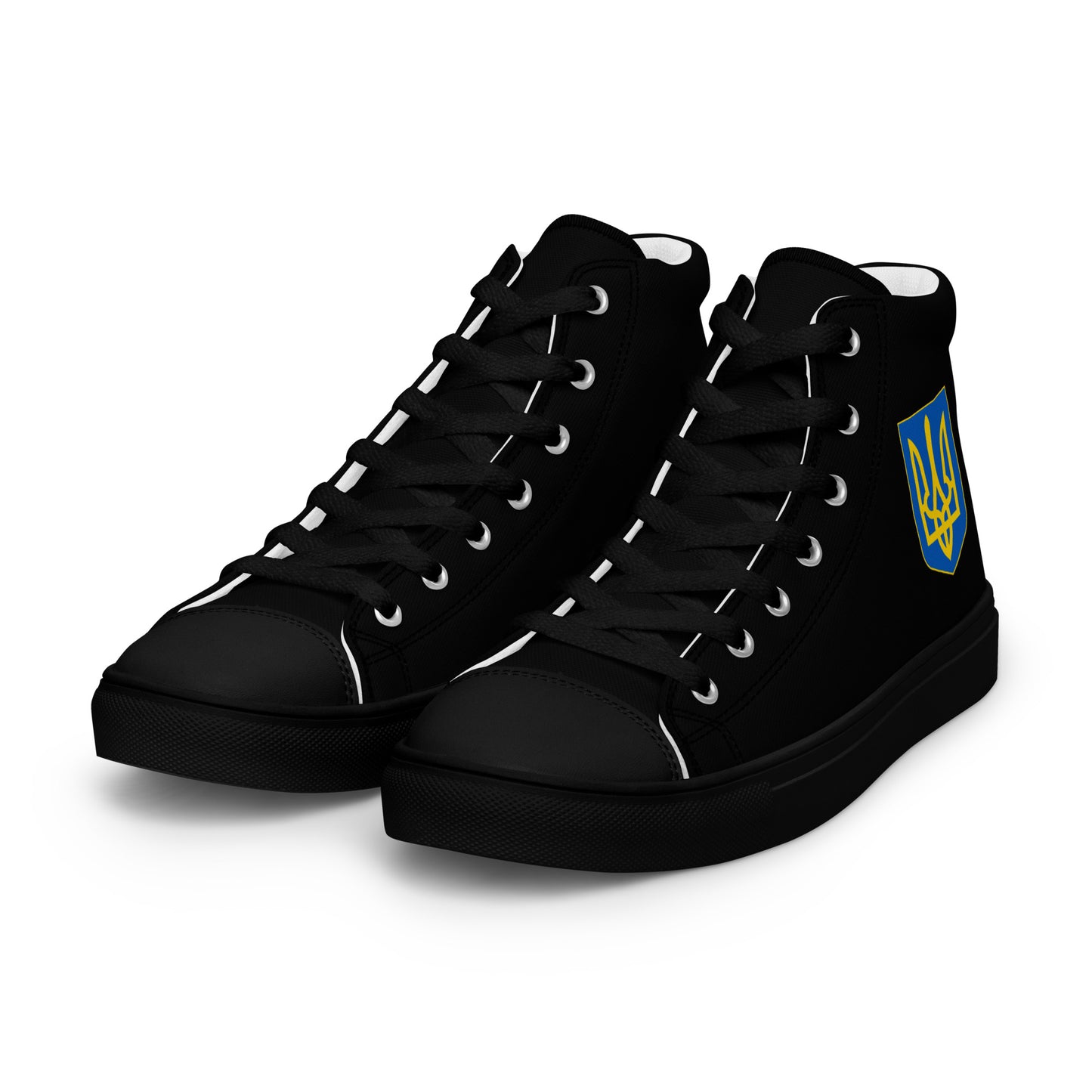 Women’s High Top Black Canvas Shoes - Trident
