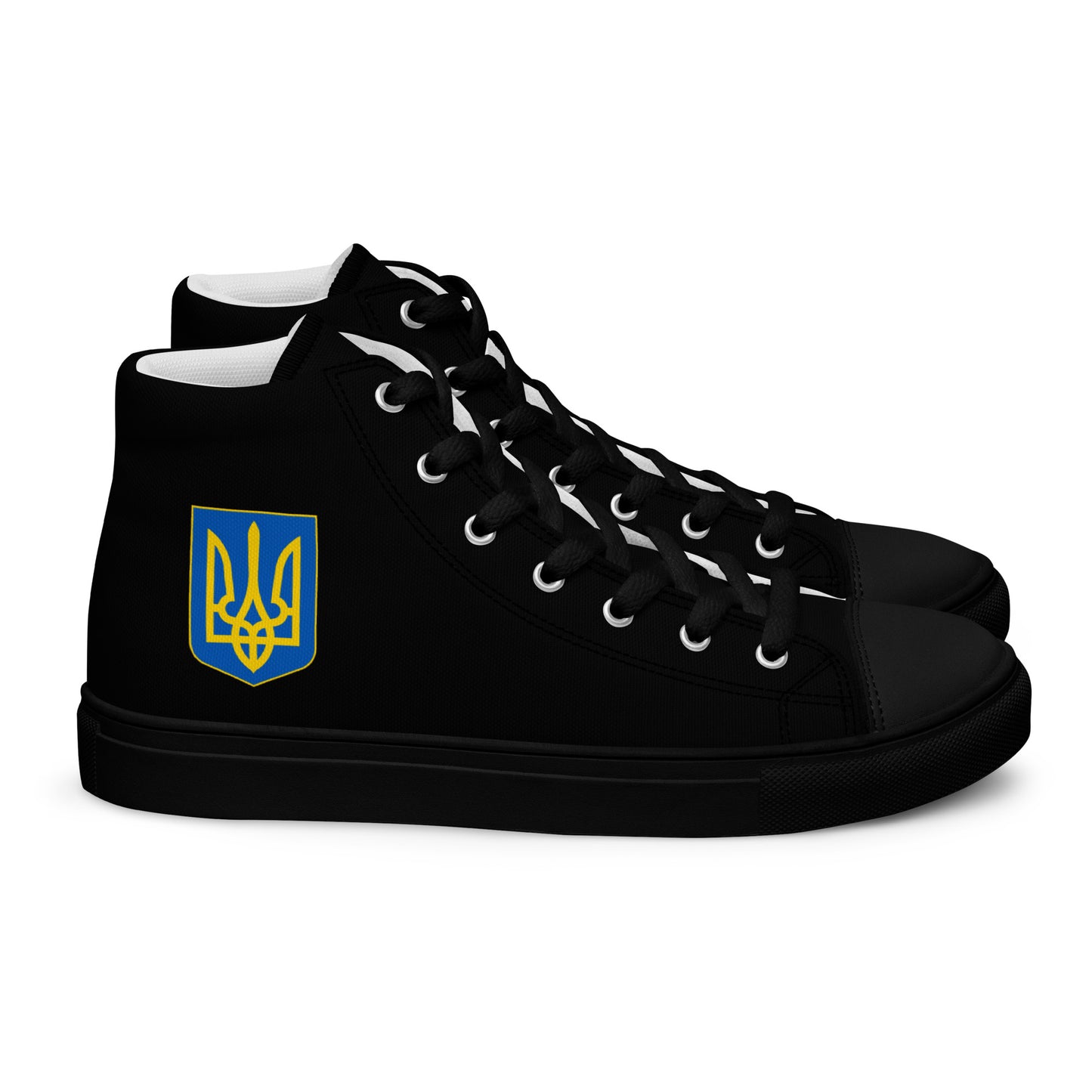 Women’s High Top Black Canvas Shoes - Trident