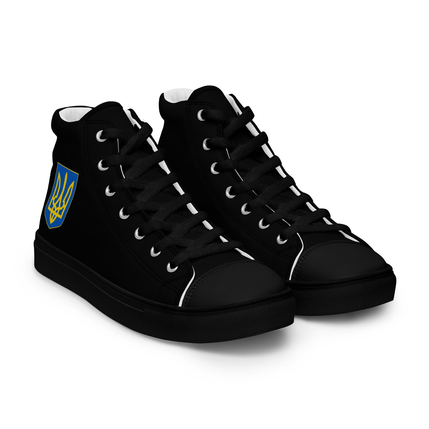 Women’s High Top Black Canvas Shoes - Trident