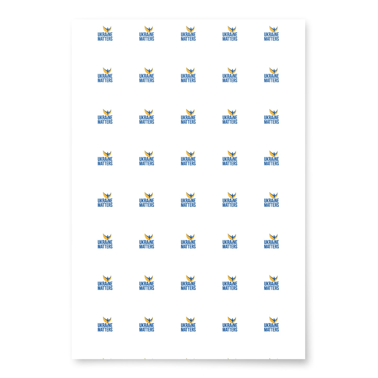 Wrapping Paper Sheets - Ukraine Matters Logo
